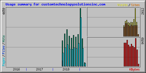 Usage summary for customtechnologysolutionsinc.com